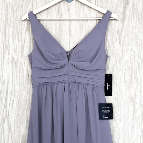 NWT Lulu’s Leading Role Taupe Maxi Dress - Picture 6 of 13